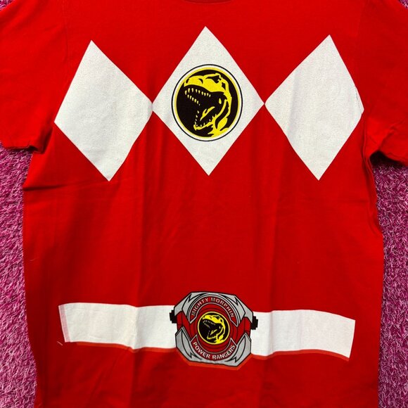 Tyrannosaurus Rex Red Power Ranger Costume Hasbro Tee L - Picture 2 of 5